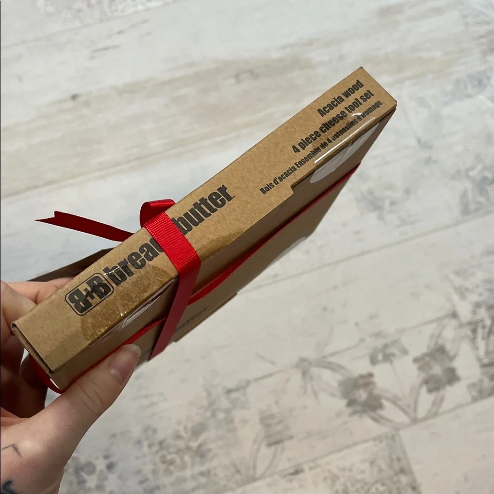 Bread + Butter Acacia Wood 4 Piece Cheese Tool Gift Set
